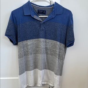 Denim & Flower Modern Blue Gray Polo Shirt